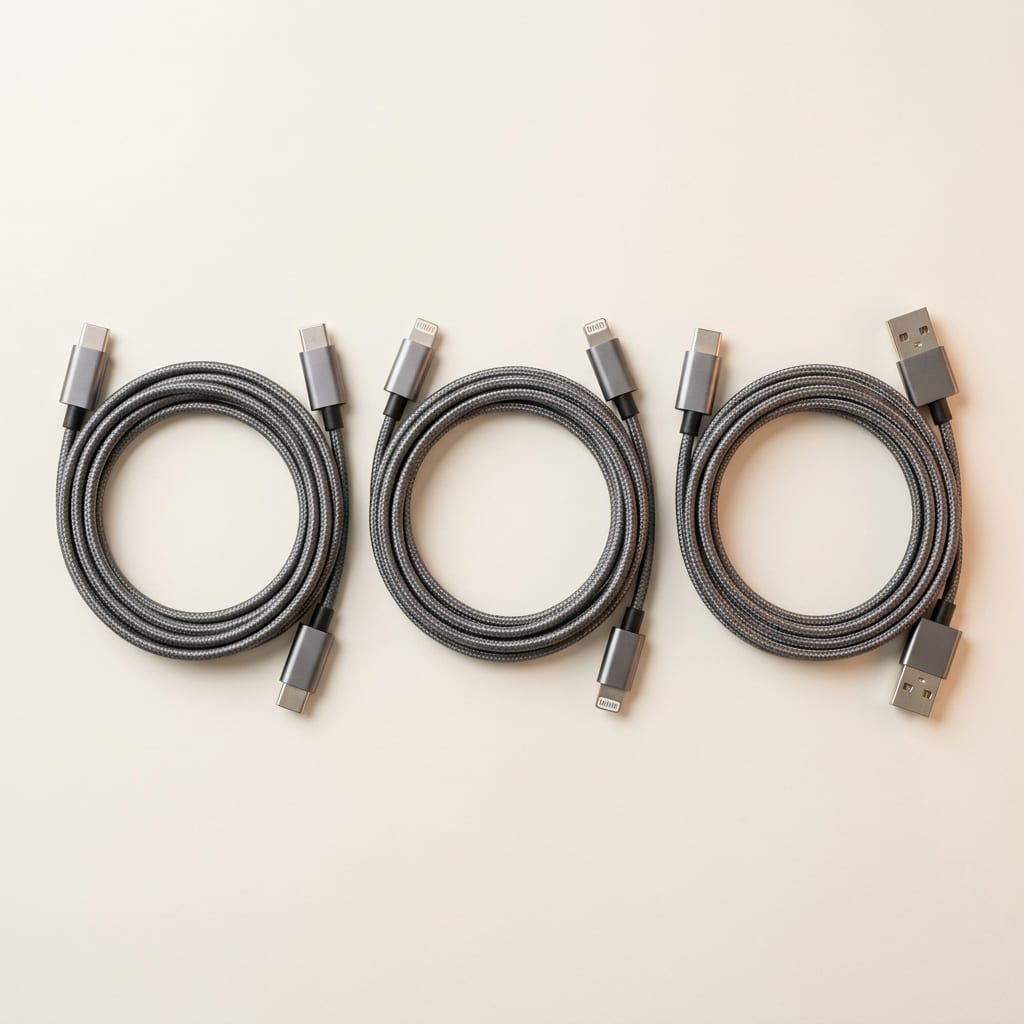 FlexCable Trio — Pack 3 câbles USB-C / Lightning